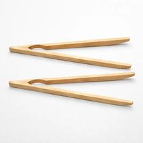 Kit 2 Pinças Culinárias Pegadores Em Bambu Natural Luxo Kit 2 Pinças Culinárias Pegadores Em Bambu Natural Luxo