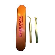 Kit 2 Pinças Para Alongamento De Cílios Lash - Helen Color Kit 2 Pinças Para Alongamento De Cílios Lash - Helen Color