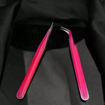 Kit 2 Pinças Para Extensão De Cílios Curvatura e Reta Kit 2 Pinças Para Extensão De Cílios Curvatura e Reta