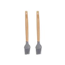 Kit 2 Pincéis Culinário Bambu 24Cm Utensílios Class Home