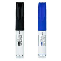 Kit 2 Pincel Marcador Quadro Branco Recarregável com Refil BRW Kit 2 Pincel Marcador Quadro Branco Recarregável com Refil BRW