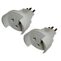 kit 2 Pino adaptador para tomada 3 pino bipolar 10a 250v - Ilumi