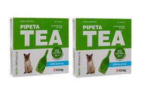 Kit 2 Pipeta Tea Konig - Anti Pulgas Para Gatos Até 4kg