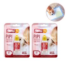 Kit 2 Pipi Dog Sanol Educador Sanitário 20m Atrativo Para Adestrar Cães Ensina Urinar no Local Certo