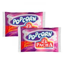 Kit 2 Pipoca para Microondas Pop Corn Pachá Sabor Bacon 100g