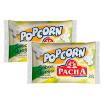 Kit 2 Pipoca para Microondas Pop Corn Pachá Sabor Queijo 100g