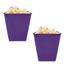 Kit 2 Pipoqueira Retrô Lilás 2,6L Plástico Premium