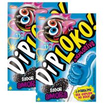 Kit 2 Pirulito Dip loko Explosive Sabor Amora 11g