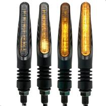 Kit 2 Pisca Par Slim Seta Modelo Sequencial Moto Led Pisca Motocicleta Honda Yamaha Suzuki Dafra CBX 250 CB300