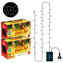 Kit 2 Pisca Pisca 100 Led Branco 220v Decoração Natal Festa - Zein