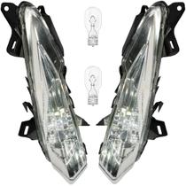 Kit 2 pisca seta dianteiro direito e esquerdo Biz110 Biz125 2018 em diante cristal com lâmpada