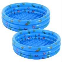 Kit 2 Piscinas Redonda Inflável Verão Menino Menina criança bebê praia para bolinha 180l comporta 2
