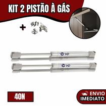 Kit 2 Pistão A Gás Amortecedor 40N Móveis Porta Armário Abre Para Cima Suspenso Cozinha Basculante 4Kg