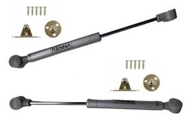 Kit 2 Pistão A Gás Cinza Para Portas De Armário 100n Renna Kit 2 Pistão A Gás Cinza Para Portas De Armário 100n Renna