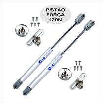 Kit 2 Pistão Amortecedor A Gás Para Móveis E Armários 120N Abre Para Cima