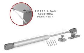 Kit 2 Pistão P/ Porta De Armário Abre P/ Cima Gás 80n - Metalnox