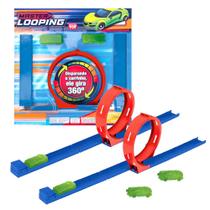 Kit 2 Pistas e 4 Carrinhos Master Looping Brinquedo Infantil