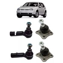 Kit 2 Pivô+ 2 Terminal Direção Golf Bora 2007 2008 2009 2010