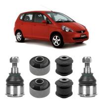 Kit 2 Pivô 4 Bucha Balança Dianteira Honda Fit 2003 2005