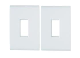 Kit 2 Placa 4x2 1 Posto Vertical Branca - Tramontina Liz