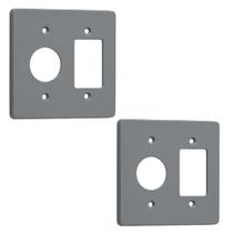 Kit 2 Placa 4x4 1 Posto Redondo + 3 Teclas Silentoque 8535 Kit 2 Placa 4x4 1 Posto Redondo + 3 Teclas Silentoque 8535