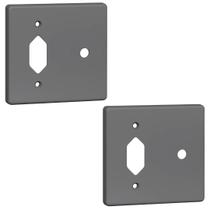 Kit 2 Placa 4x4 Posto Tomada + Saída De Fio Legrand 54395