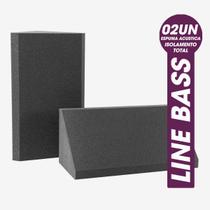 Kit 2 Placa Acústica Line Bass - Ideal p/ Remoção Total de Som