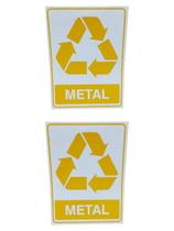 KIT 2 Placa adesiva Sinalização lixo metal 15x20 cm adesivo KIT 2 Placa adesiva Sinalização lixo metal 15x20 cm adesivo