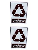 KIT 2 Placa adesiva Sinalização lixo organico 15x20 adesivo KIT 2 Placa adesiva Sinalização lixo organico 15x20 adesivo