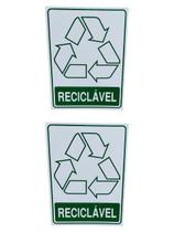 KIT 2 Placa adesiva Sinalização lixo reciclavel adesivo KIT 2 Placa adesiva Sinalização lixo reciclavel adesivo
