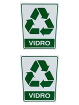 KIT 2 Placa adesiva Sinalização lixo vidro 15x20 cm adesivo KIT 2 Placa adesiva Sinalização lixo vidro 15x20 cm adesivo