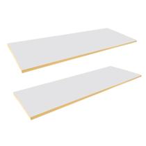 Kit 2 Placa Chapa Prateleira MDF Sem Borda 30x60cm Branco