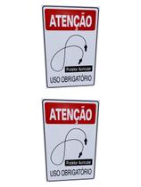 KIT 2 Placa DE Sinalização PROTETOR AURICULAR OBRIGATORIO KIT 2 Placa DE Sinalização PROTETOR AURICULAR OBRIGATORIO
