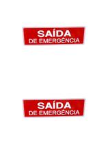 KIT 2 Placa de Sinalização saida de emergencia 10x30 cm KIT 2 Placa de Sinalização saida de emergencia 10x30 cm