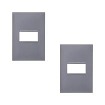 Kit 2 Placa/Espelho 4X2 1 Modulo Cinza Pial Plus+ 618501CZ+ Kit 2 Placa/Espelho 4X2 1 Modulo Cinza Pial Plus+ 618501CZ+