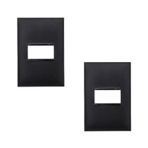 Kit 2 Placa/Espelho 4X2 1 Modulo Preto Pial Plus+ 618501PT+ Kit 2 Placa/Espelho 4X2 1 Modulo Preto Pial Plus+ 618501PT+