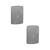 Kit 2 Placa/Espelho 4X2 Cega Alumin S3B77102 Miluz Schneider Kit 2 Placa/Espelho 4X2 Cega Alumin S3B77102 Miluz Schneider