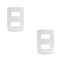 Kit 2 Placa/Espelho Branca 4X2 2 Mod S3B77120 Miluz Schneider