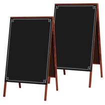 Kit 2 Placa Lousa Quadro Cavalete Calçada 70x50 cm para Comércio Madeira Mogno Preto Decor 1 Kit 2 Placa Lousa Quadro Cavalete Calçada 70x50 cm para Comércio Madeira Mogno Preto Decor 1