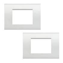 Kit 2 Placa Neutra 4x2 3 Postos Pial Living LNA4803BIF Kit 2 Placa Neutra 4x2 3 Postos Pial Living LNA4803BIF