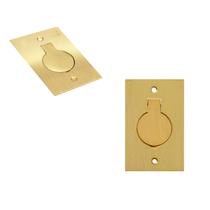 Kit 2 placa piso unha 4x2 latão escovado para uma tomada universal stamplac Kit 2 placa piso unha 4x2 latão escovado para uma tomada universal stamplac