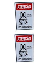 KIT 2 Placa Sinalização OBRIGATORIO CINTO DE SEGURANÇA 20X30 KIT 2 Placa Sinalização OBRIGATORIO CINTO DE SEGURANÇA 20X30