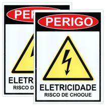 Kit 2 Placas de Aviso "Perigo Proibido ''Não Fumar Neste Local" em PVC 20x15cm BOM7523 Kit 2 Placas de Aviso "Perigo Proibido ''Não Fumar Neste Local" em PVC 20x15cm BOM7523