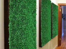 Kit 2 Placas de grama artificiais buxinho p/ jardim interno - DE358113