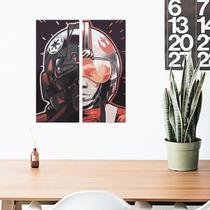 Kit 2 Placas de Parede VERSUS STAR WARS 30X35cm