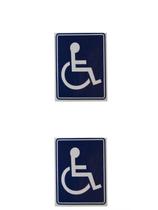 KIT 2 PlacaS DE Sinalização 20x15 Deficiente Físico C/ NFE