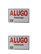 KIT 2 PlacaS DE Sinalização 30x20 FRASE Alugo, locação KIT 2 PlacaS DE Sinalização 30x20 FRASE Alugo, locação