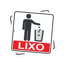 Kit 2 Placas de Sinalização Aviso Jogue Lixo no Cesto