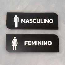 Kit 2 Placas De Sinalização Banheiro Masculino E Feminino Kit 2 Placas De Sinalização Banheiro Masculino E Feminino