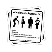 Kit 2 Placas de Sinalização de Aviso - Atendimento Preferencial para Idosos e Gestantes Acesso Facilitado Kit 2 Placas de Sinalização de Aviso - Atendimento Preferencial para Idosos e Gestantes Acesso Facilitado